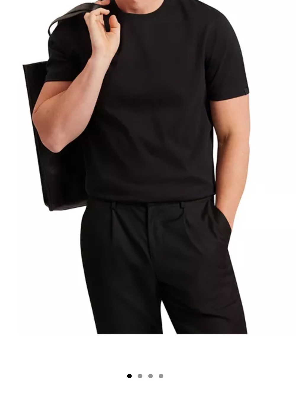 TED BAKER LONFON Classic Black Crewneck Tee NWOT size 3/M